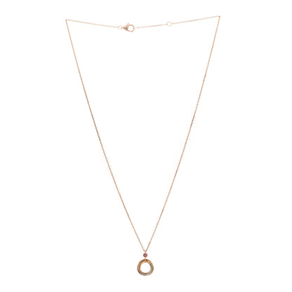 Cartier 18K Pink Yellow White Gold Pink Sapphire Trinity Pendant Necklace 3 of 5
