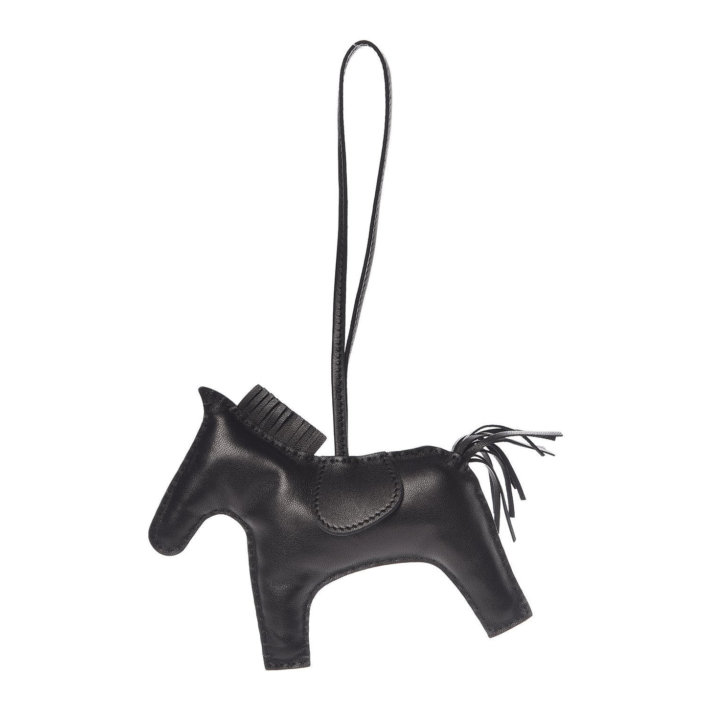 Milo Lambskin Grigri Rodeo Horse Bag Charm GM So Black