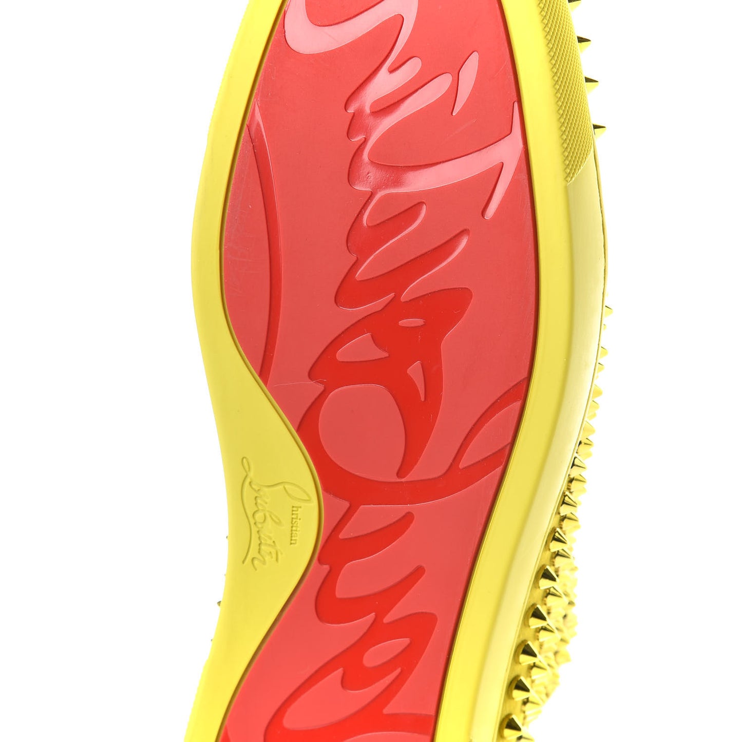 CHRISTIAN LOUBOUTIN Veau Velours Mens Louis Orlato Flat Spikes Sneakers 41.5 Cubiste