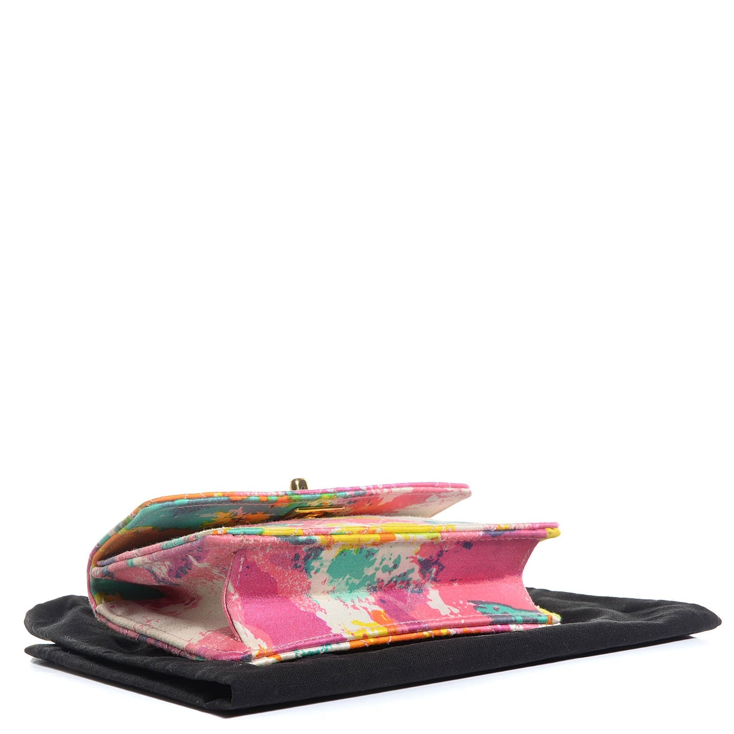 Chanel Satin Printed Watercolor Micro Flap 4 of 8