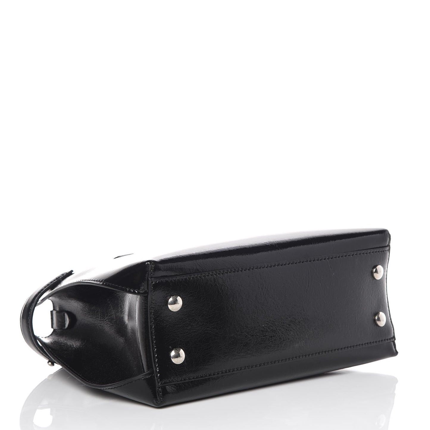 Soft Calfskin Small Banner Tote Black