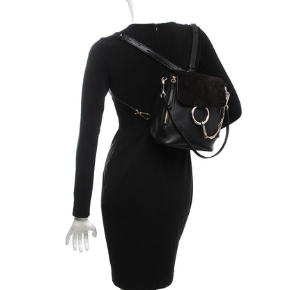 Chloe Suede Calfskin Small Faye Backpack Black 2 of 7