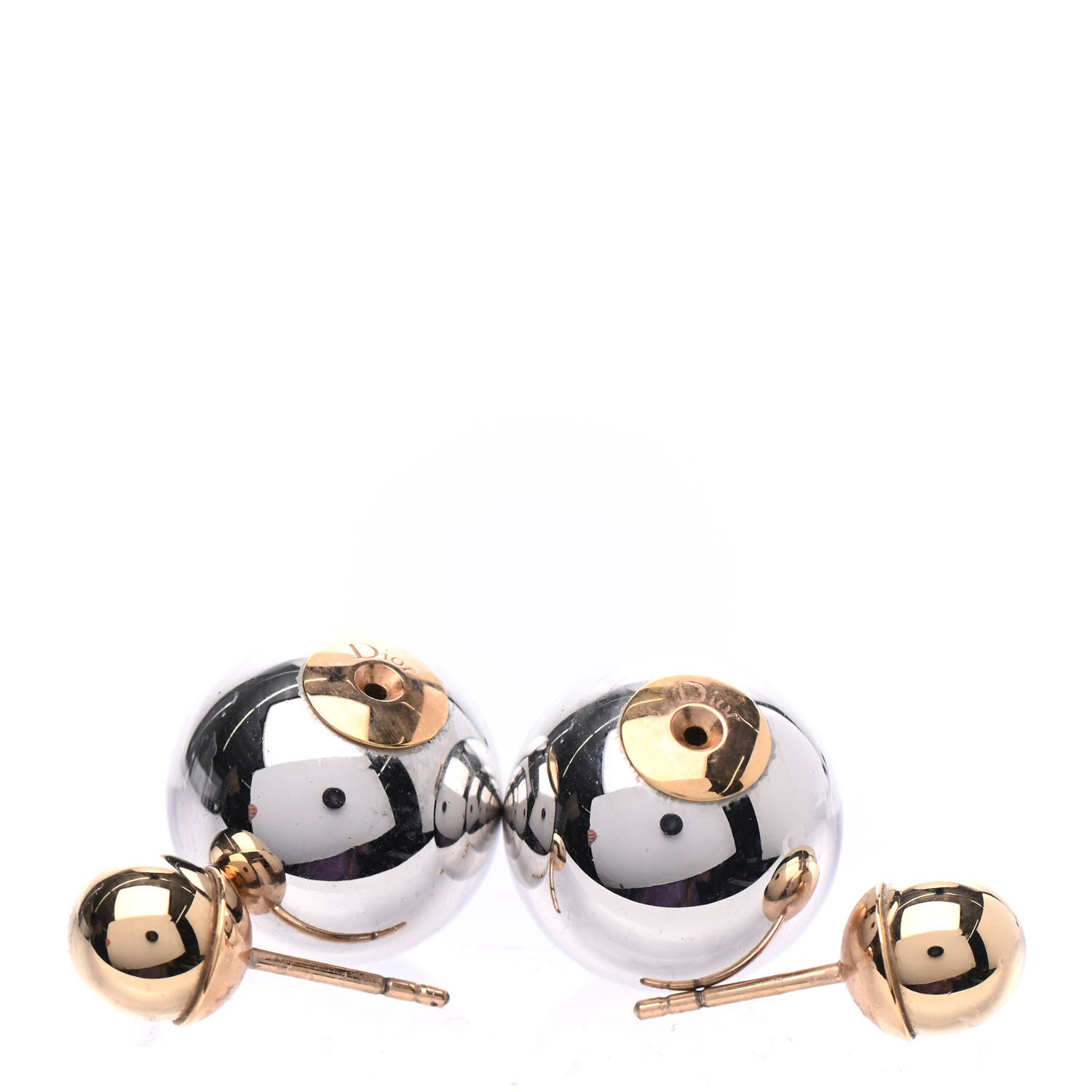 Christian Dior Mise En Dior Tribal Earrings Gold Silver 3 of 3