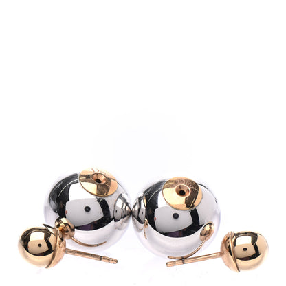 Christian Dior Mise En Dior Tribal Earrings Gold Silver 3 of 3