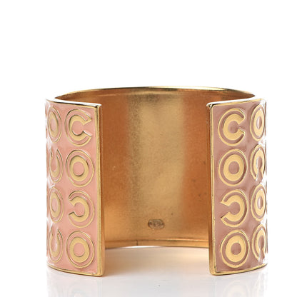 Chanel Resin Coco Cuff Pink Gold 3 of 8