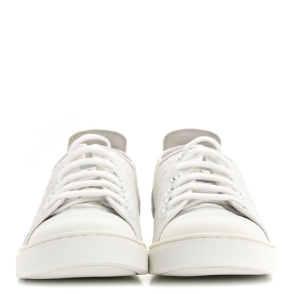 Louis Vuitton Calfskin Suede Monogram Punchy Sneaker 38 White 3 of 8