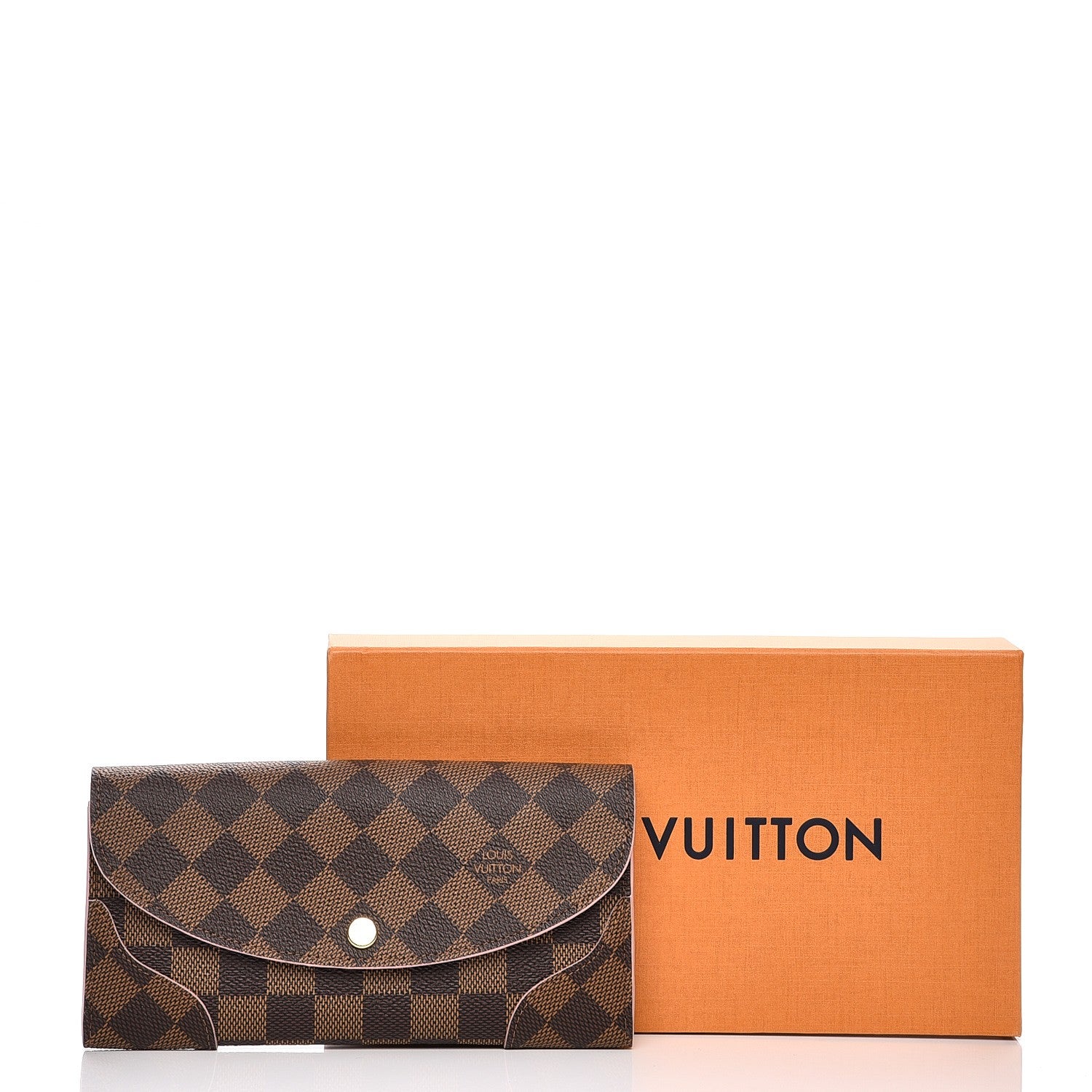 Louis Vuitton Damier Ebene Caissa Wallet Rose Ballerine 8 of 8