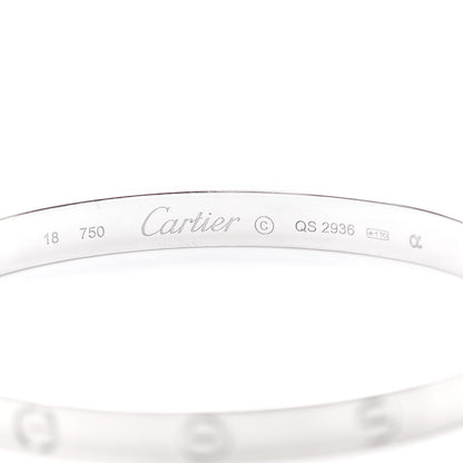Cartier 18K White Gold LOVE Bracelet 18 4 of 5