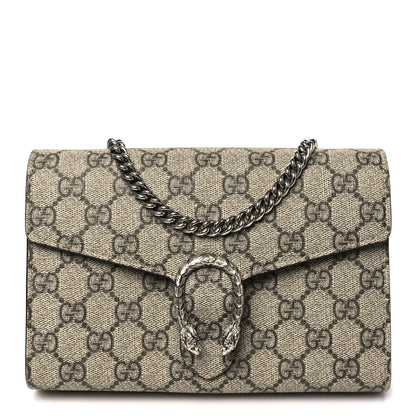 Gucci GG Supreme Monogram Mini Dionysus Chain Wallet Beige Taupe 1 of 11