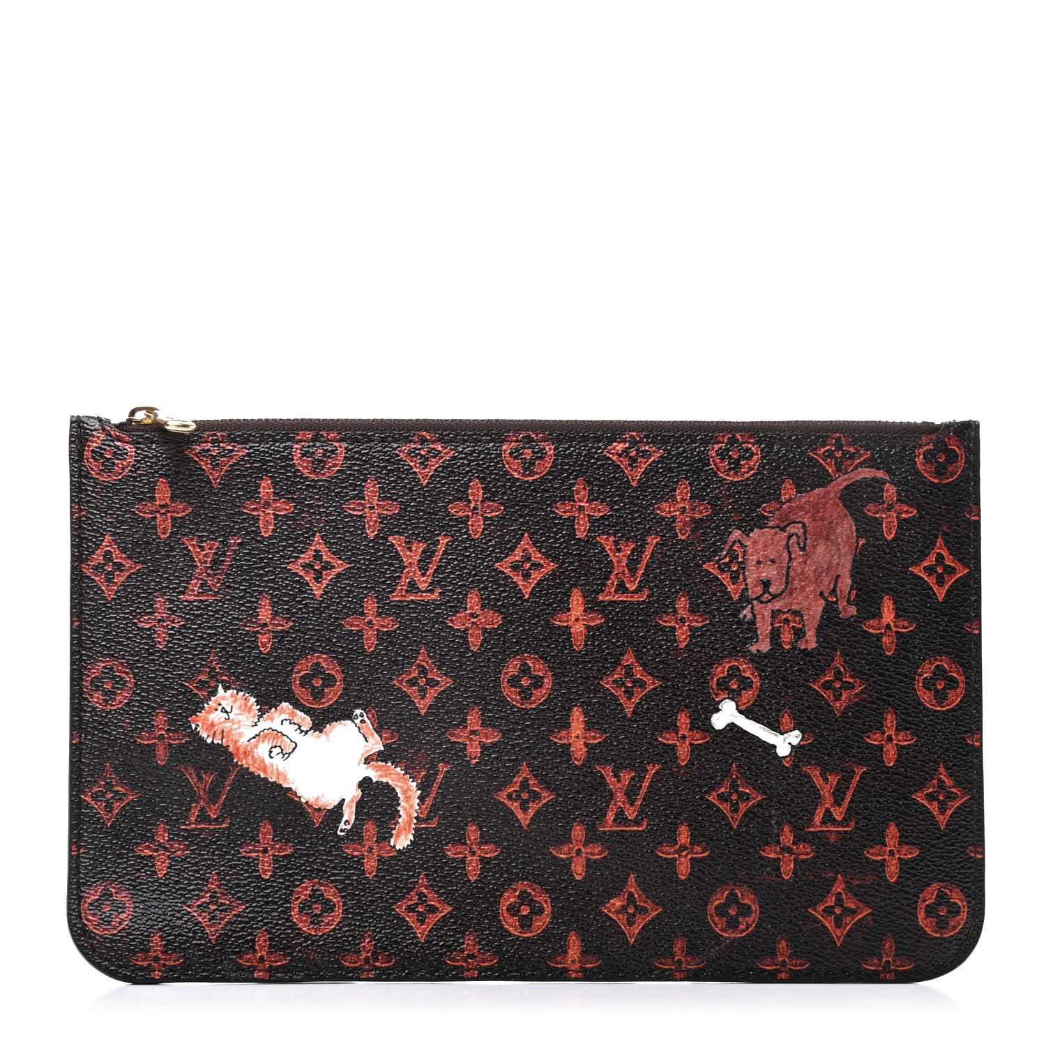 Louis Vuitton Catogram Neverfull MM GM Pochette Marron 1 of 7