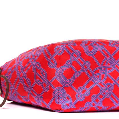 Hermes Silk Barenia Noeud Marin Fourbi 25 MM Pouch Rouge de Coeur Fauve 6 of 7