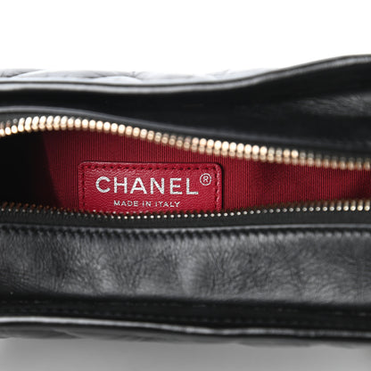 Chanel Aged Calfskin Chevron Quilted Small Gabrielle Hobo Black 8 of 12