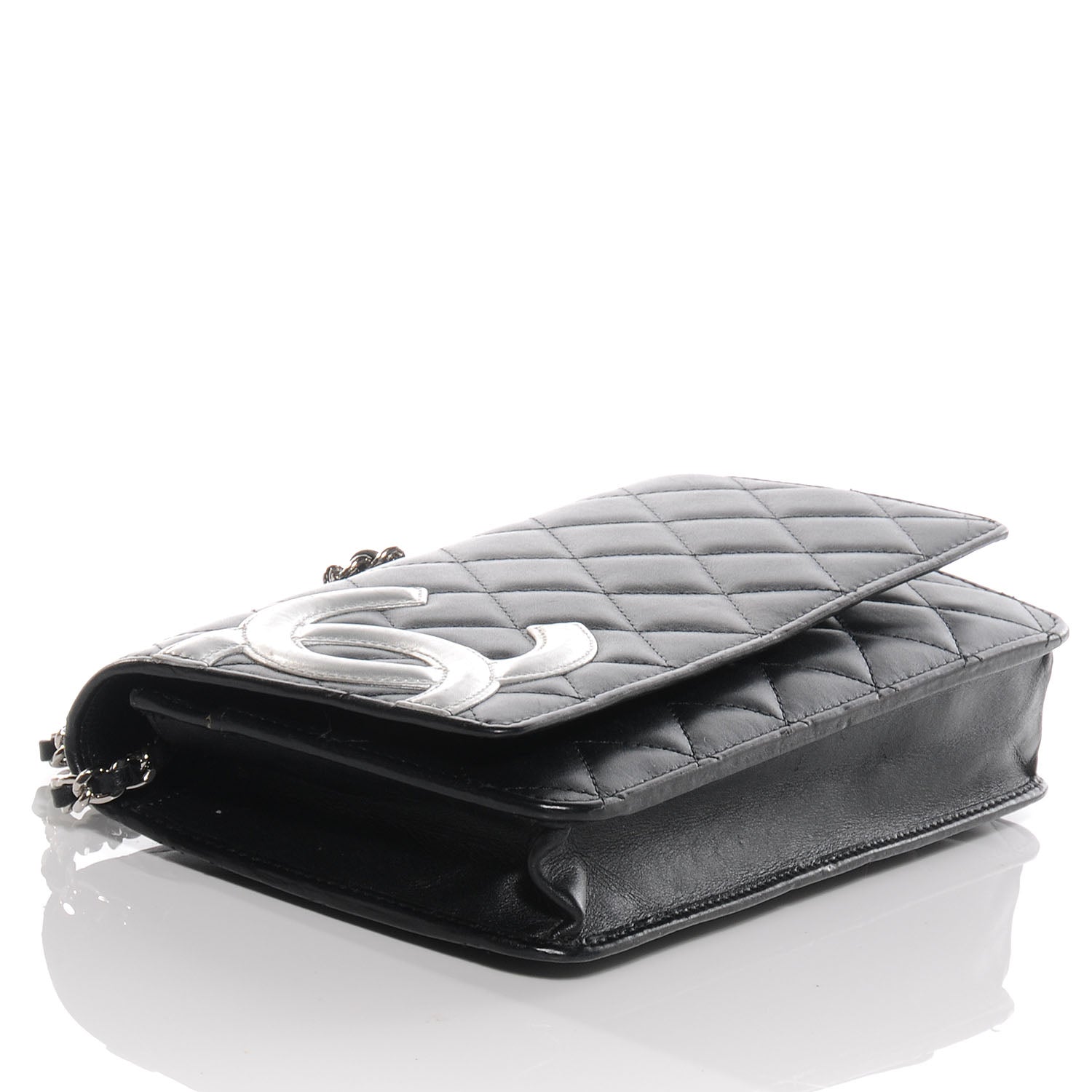 Chanel Calfskin Quilted Cambon Wallet On Chain WOC Black 4 of 7
