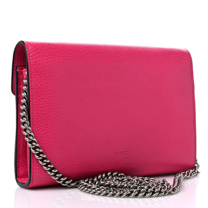 Gucci Dollar Calfskin Crystal Mini Dionysus Chain Wallet Box Pink 3 of 10