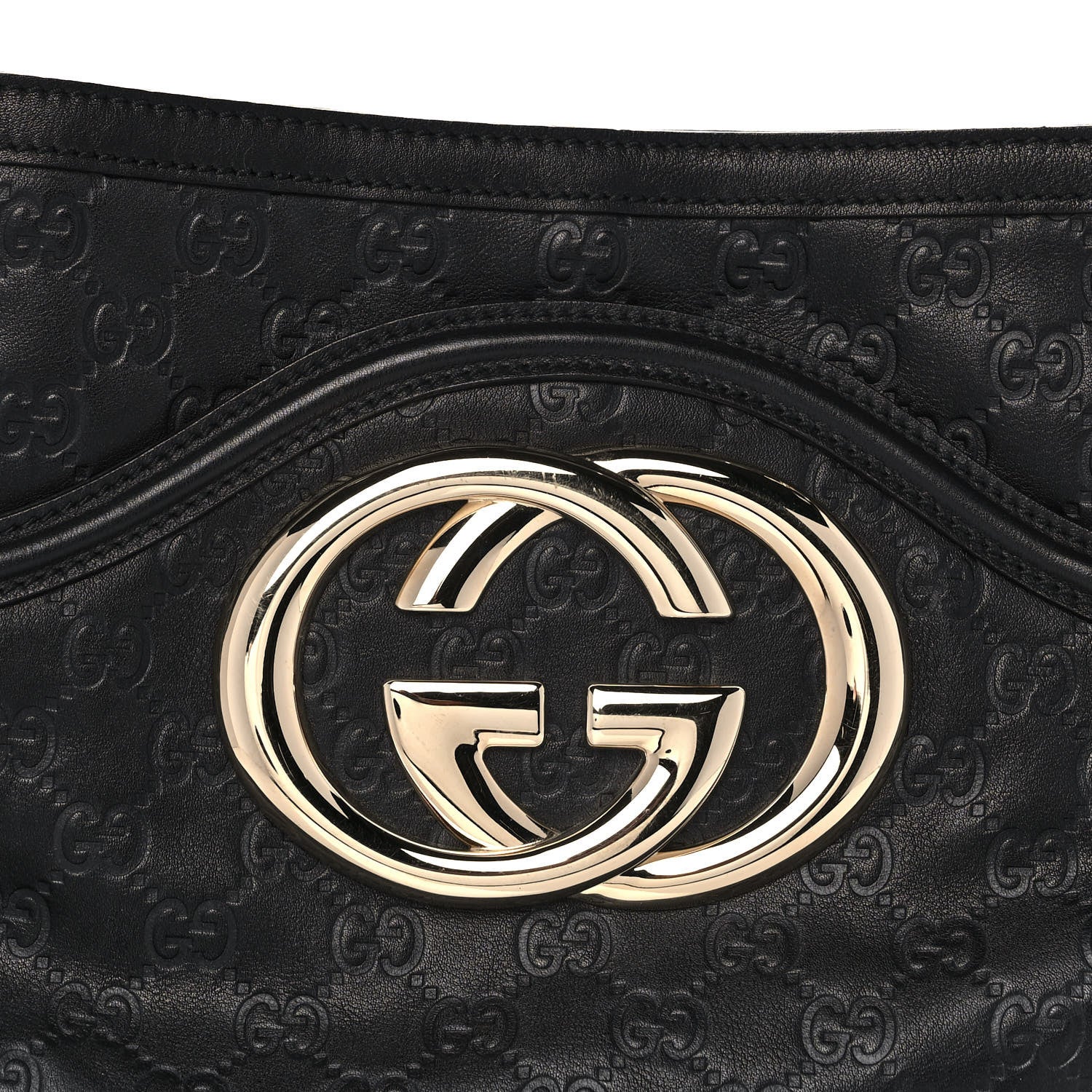 Gucci Guccissima Britt Medium Shoulder Bag Black 10 of 10