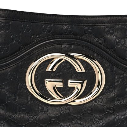 Gucci Guccissima Britt Medium Shoulder Bag Black 10 of 10