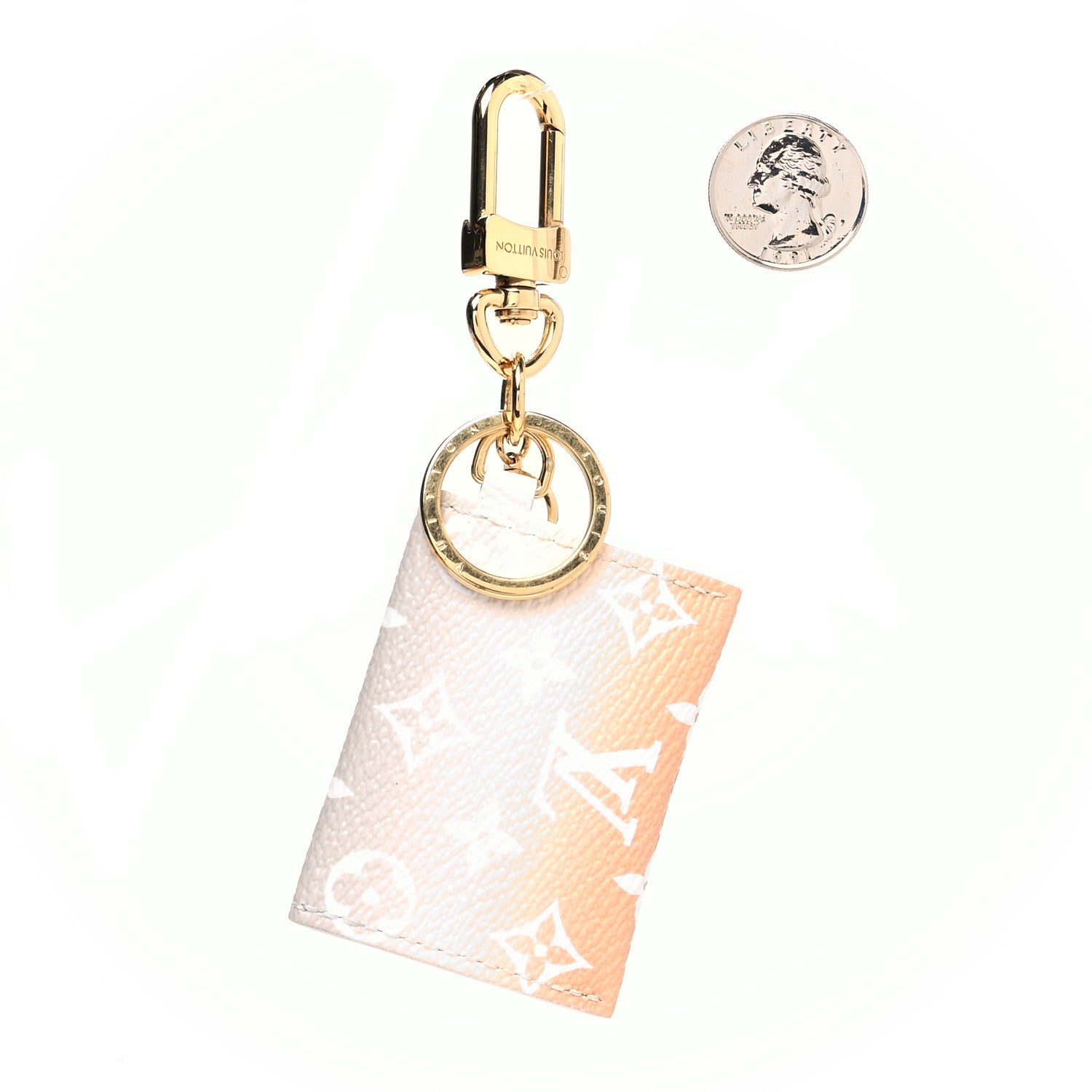 Louis Vuitton Monogram By The Pool Kirigami Pouch Key Holder Bag Charm Mist 2 of 5