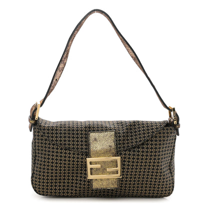 Fendi Micro Zucchino Baguette Black Gold 1 of 12