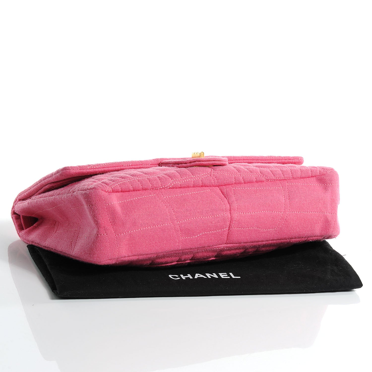 Chanel Jersey Crocodile Croco Reissue Medium Flap Pink 4 of 7