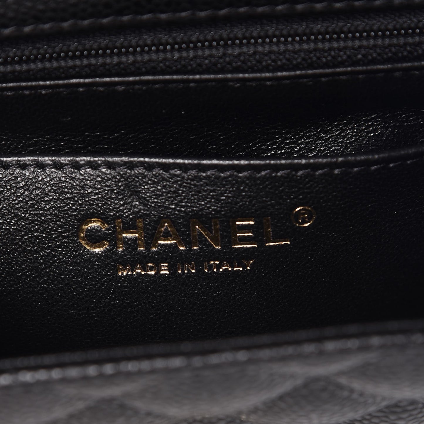 Caviar Quilted Mini Square Flap Black