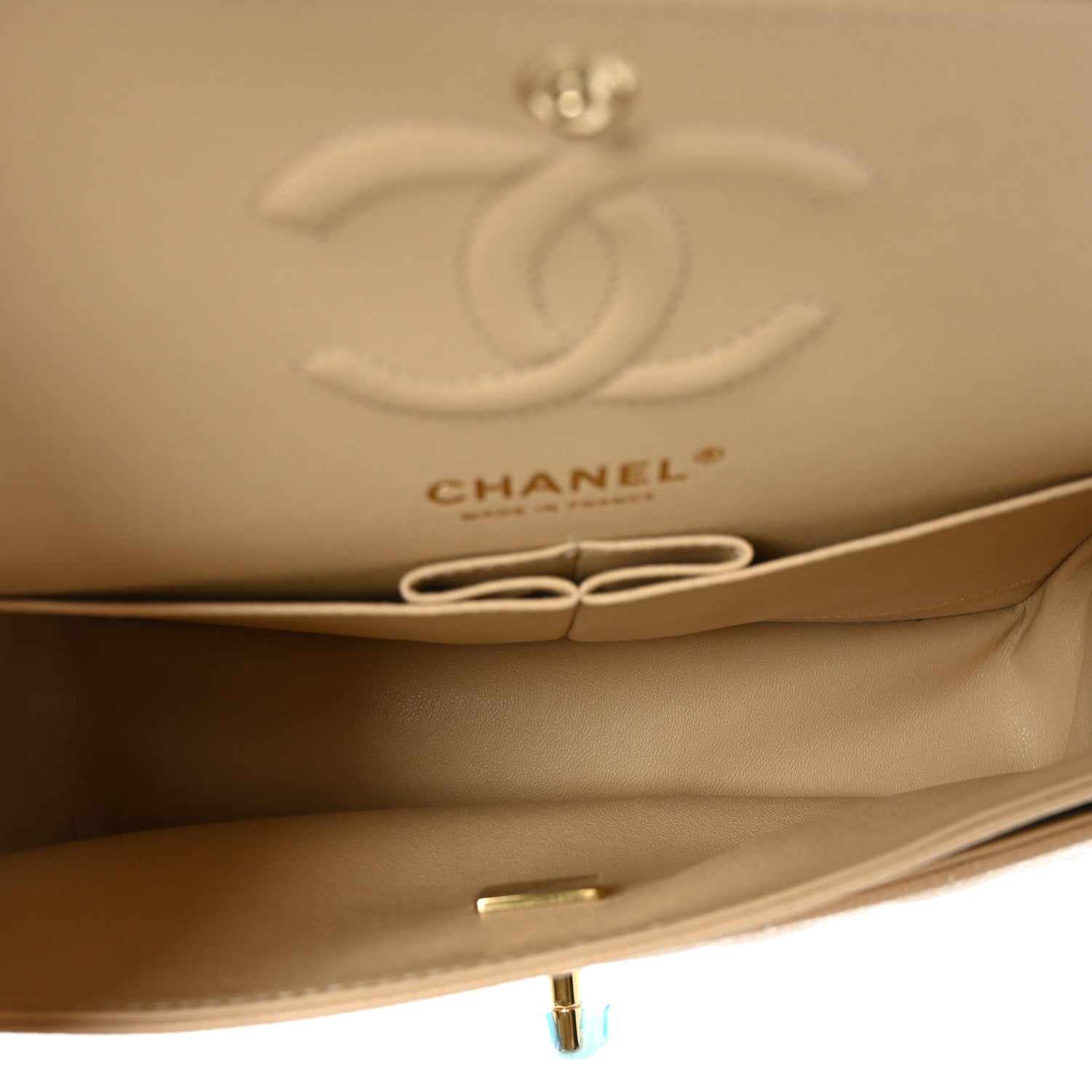 Chanel Caviar Quilted Small Double Flap Beige 5 of 11
