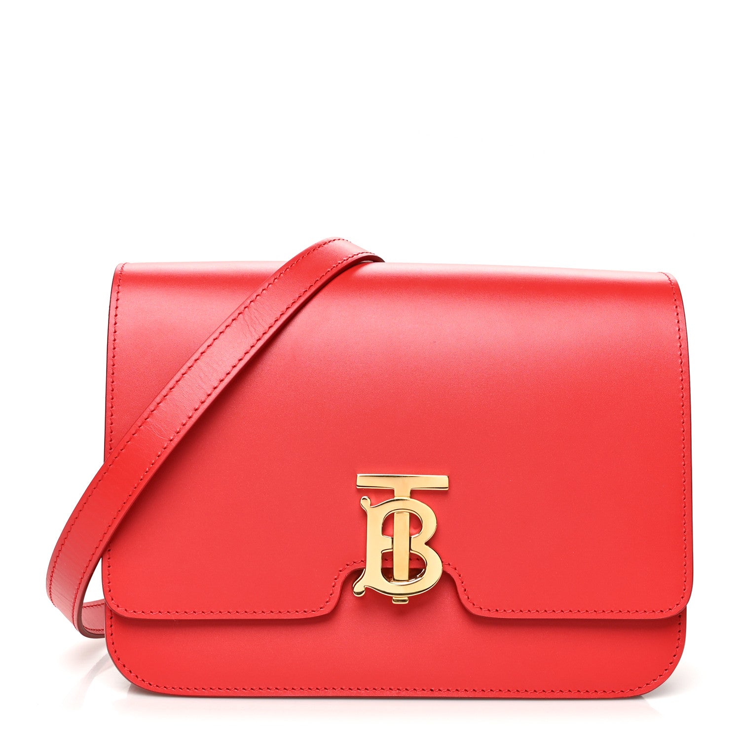 Burberry Calfskin Medium TB Bag Bright Red 1 of 9