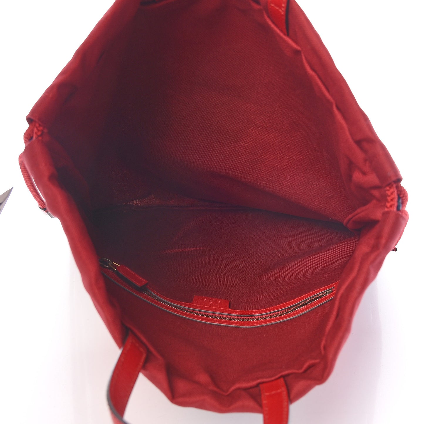 Canvas Logo Sylvie Stripe Drawstring Backpack Red