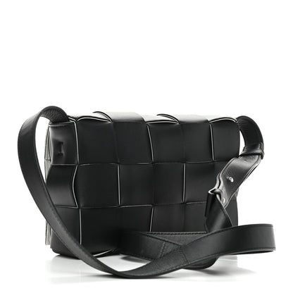 Bottega Veneta Lambskin Maxi Intrecciato Cassette Crossbody Bag Black 3 of 10