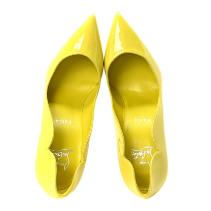 Christian Louboutin Patent Fluo Hot Chick 100 Pumps 38.5 Citrus 2 of 9