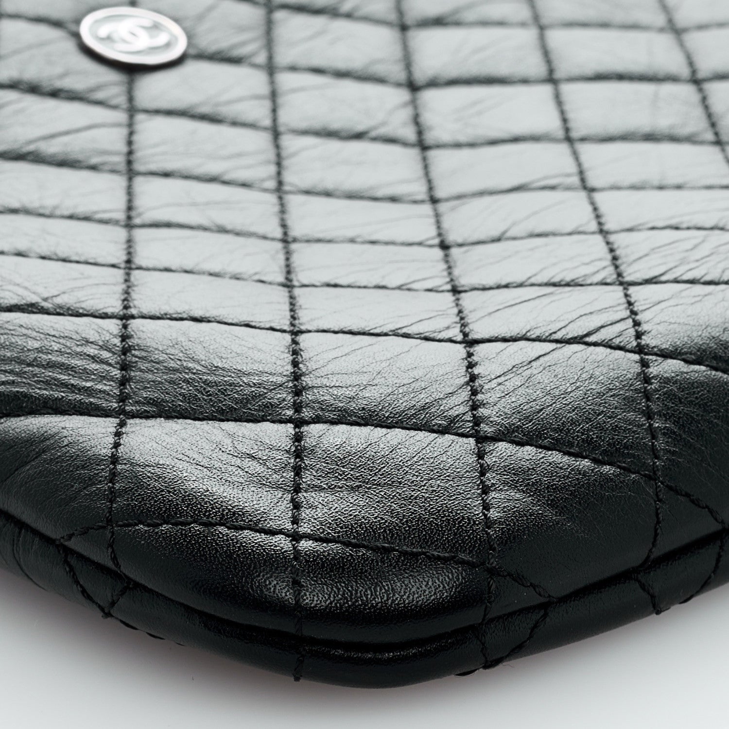 Chanel Aged Calfskin Quilted Crossbody Bag Black 5 of 9