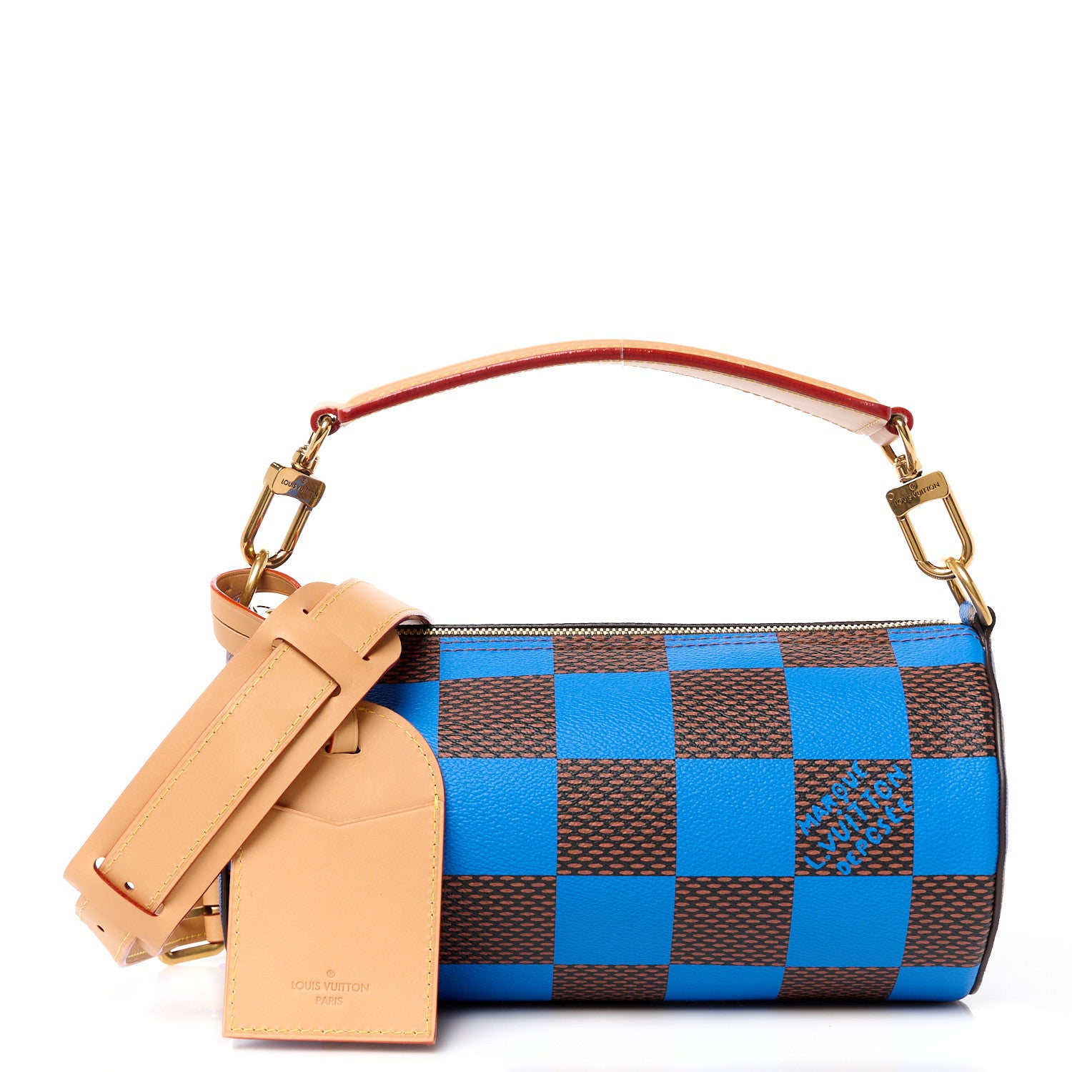Louis Vuitton Damier Pop Soft Polochon PM Blue 1 of 12