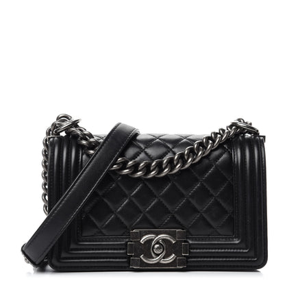 Chanel Lambskin Quilted Small Boy Flap Black 1 of 10