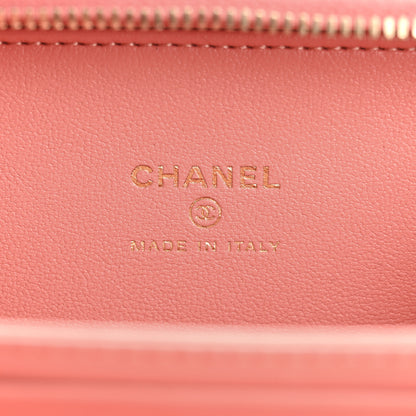 Chanel Lambskin Quilted Top Handle Mini Vanity Case Pink 6 of 12