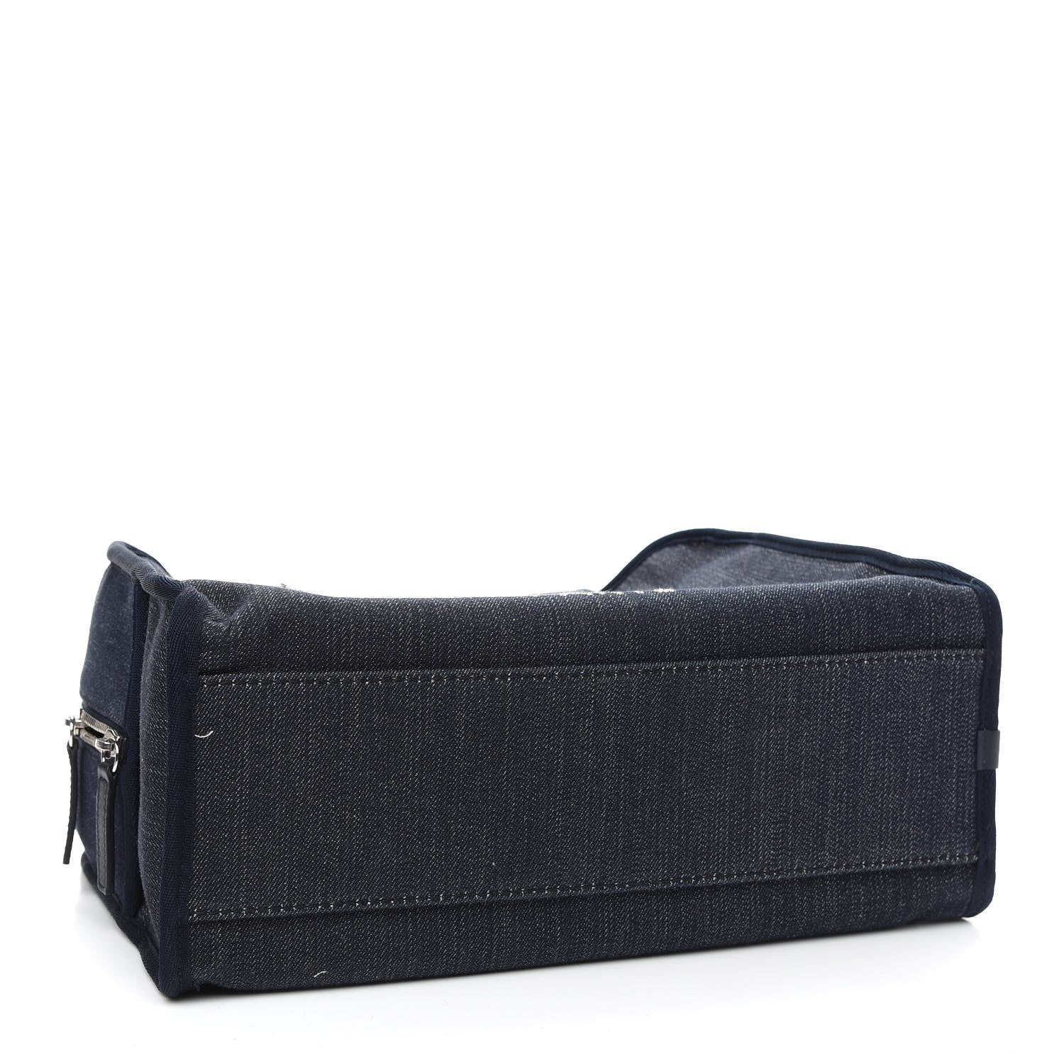 Chanel Denim Deauville Bowling Bag Dark Blue 4 of 10