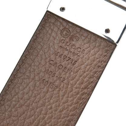 Gucci Calfskin 1973 Reversible Belt 105 42 Black Brown 3 of 5