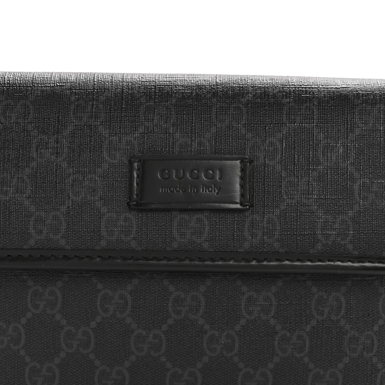 Gucci GG Supreme Monogram Web Slim Belt Bag Black Grey 8 of 12