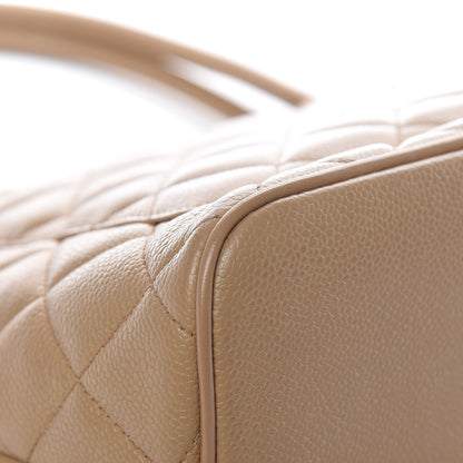 Chanel Caviar Quilted Medallion Tote Beige 12 of 21