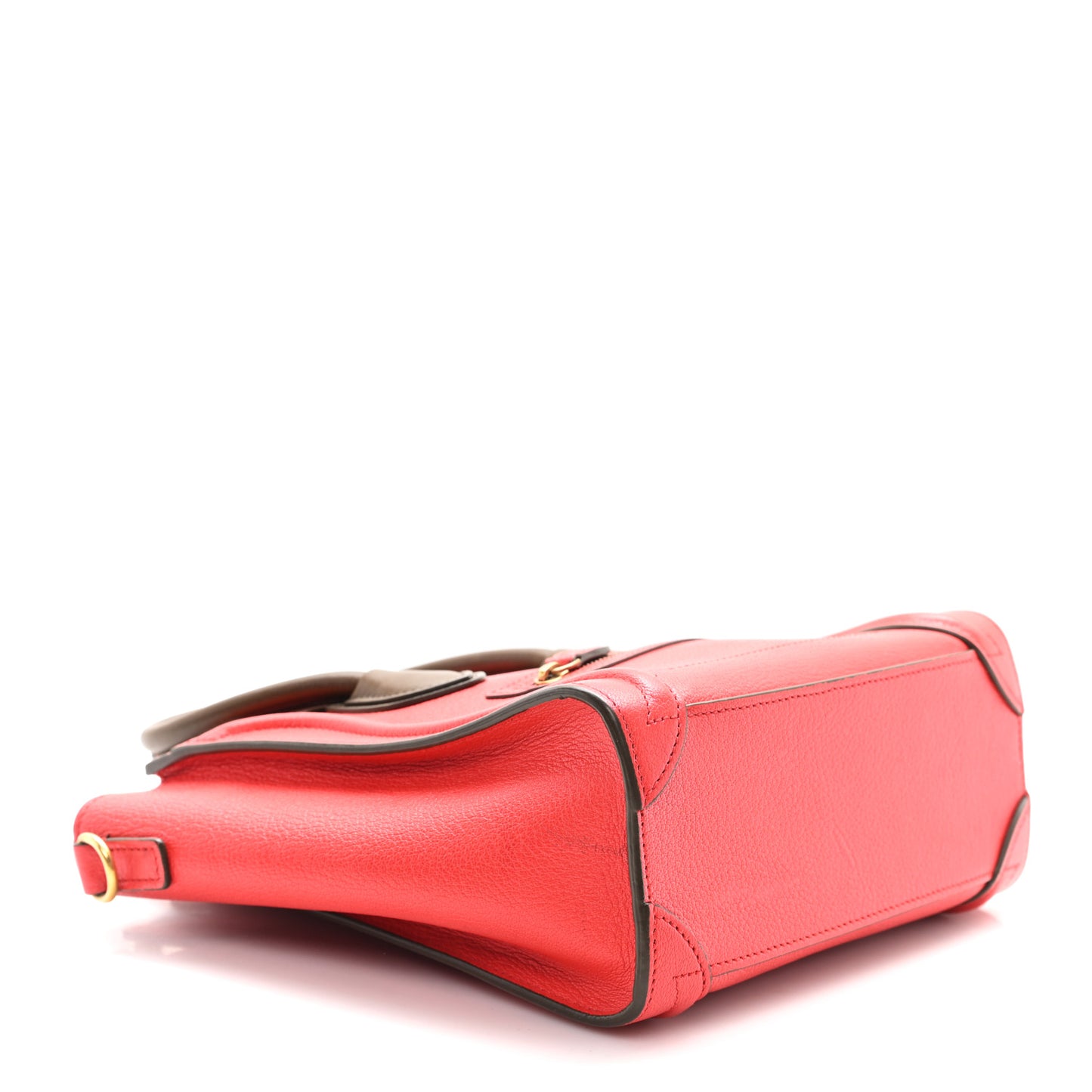 Goatskin Nano Tri-Color Luggage Red