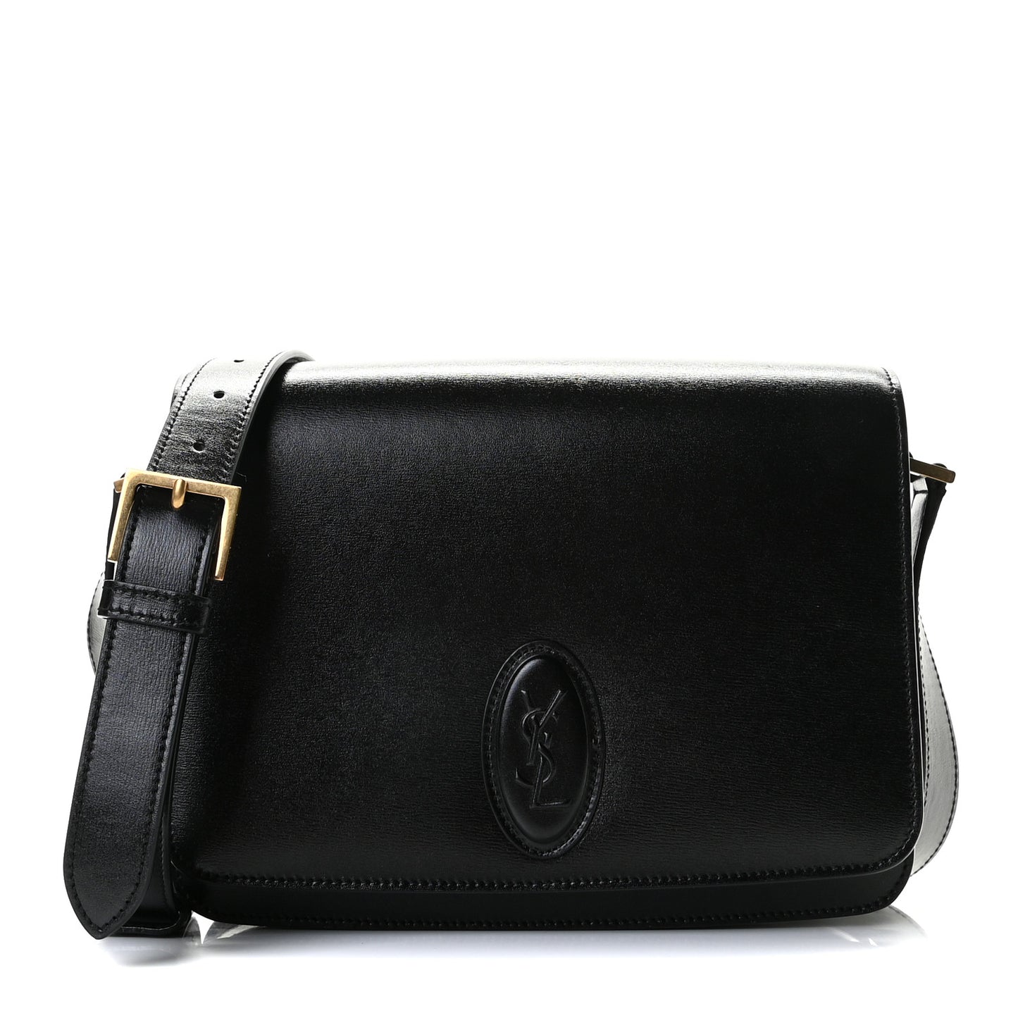 Calfskin Medium Le 61 Shoulder Bag Black