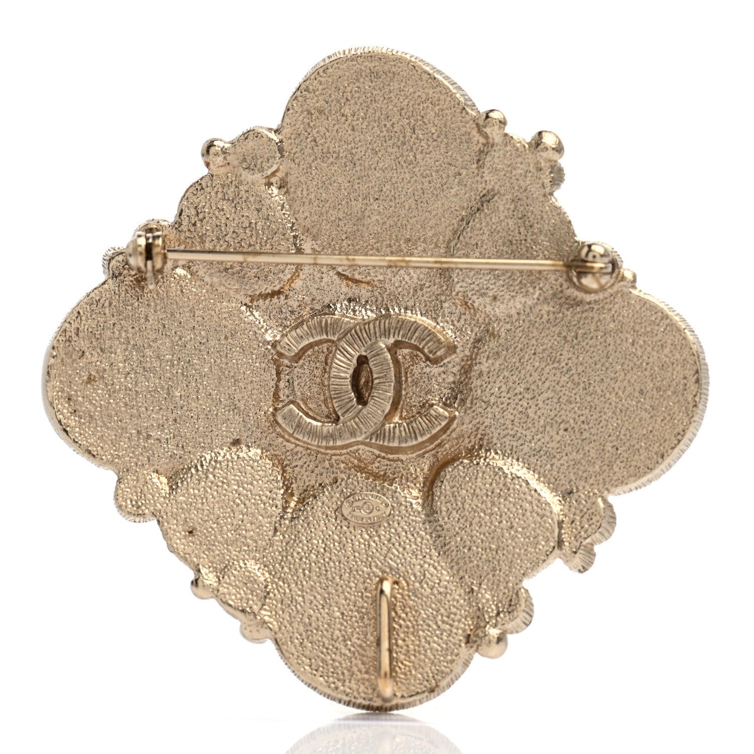 Chanel Pearl Crystal CC Brooch Pearly White 3 of 4