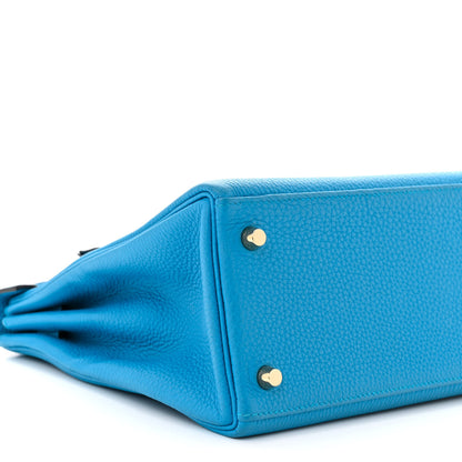 Hermes Togo Kelly Retourne 28 Bleu Zanzibar 9 of 11