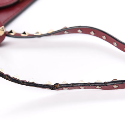 Valentino Garavani Vitello Medium Rockstud Tote Dark Red 15 of 15