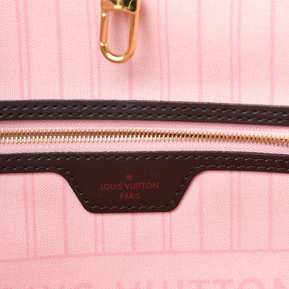 Louis Vuitton Damier Ebene Neo Neverfull MM Rose Ballerine 8 of 11