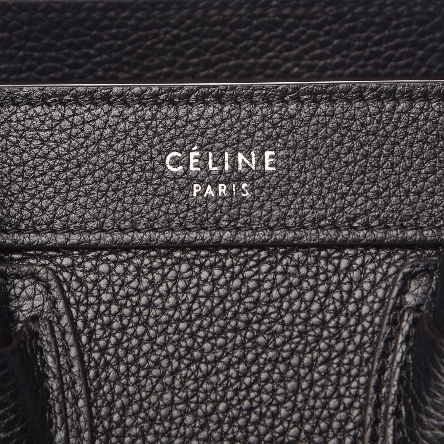 Drummed Calfskin Nano Luggage Black