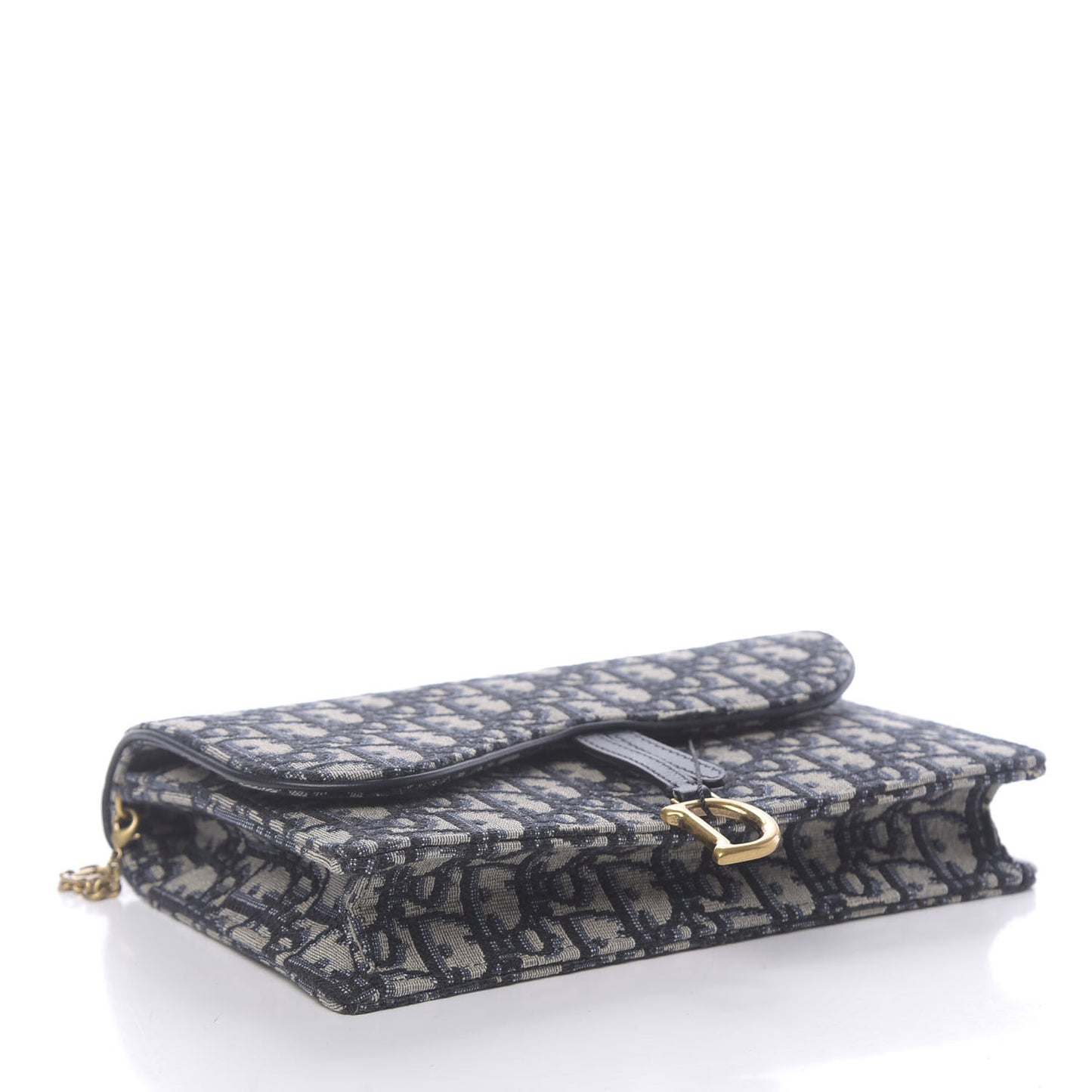 Oblique Saddle Chain Pouch Blue