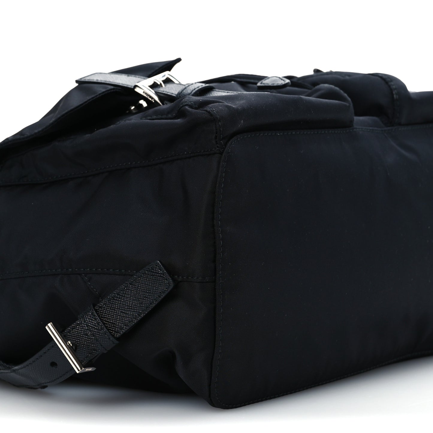 Tessuto Nylon Saffiano Medium Backpack Black