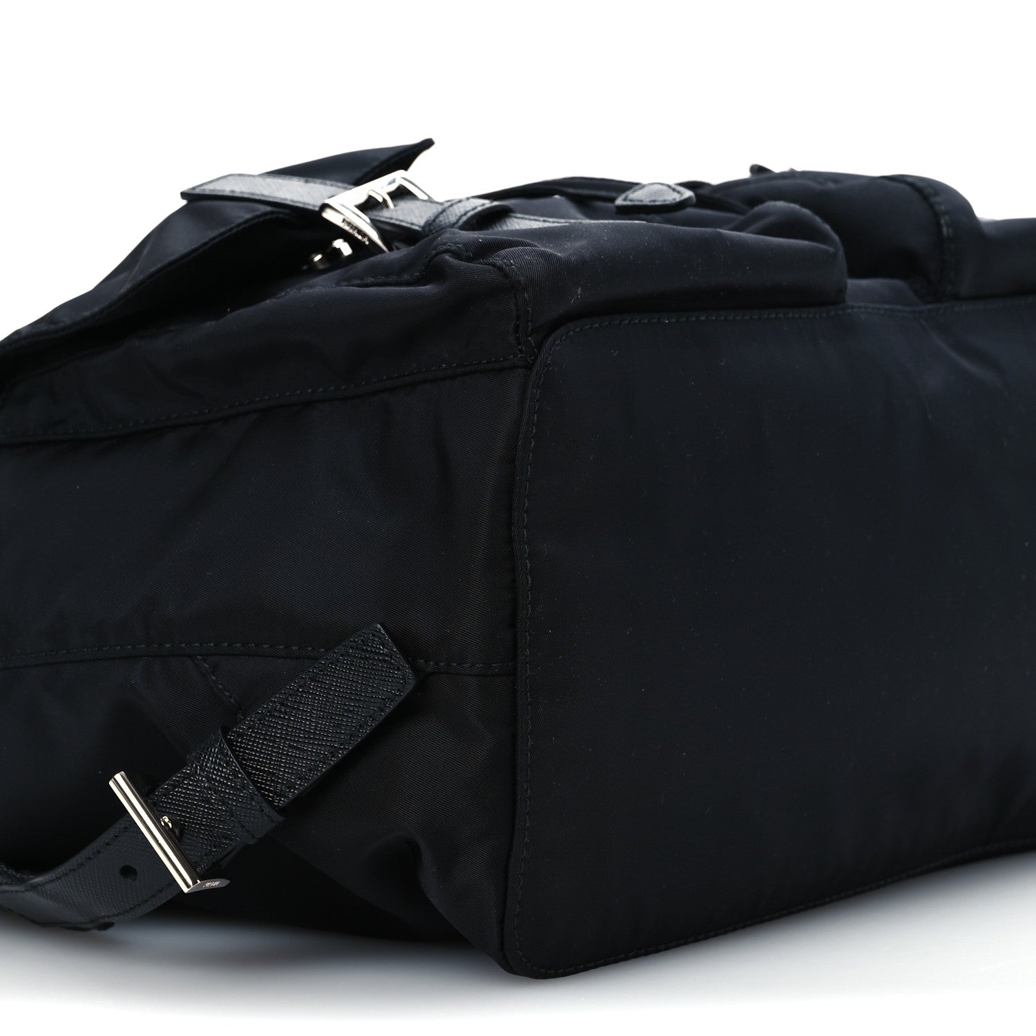 Prada Tessuto Nylon Saffiano Medium Backpack Black 10 of 16