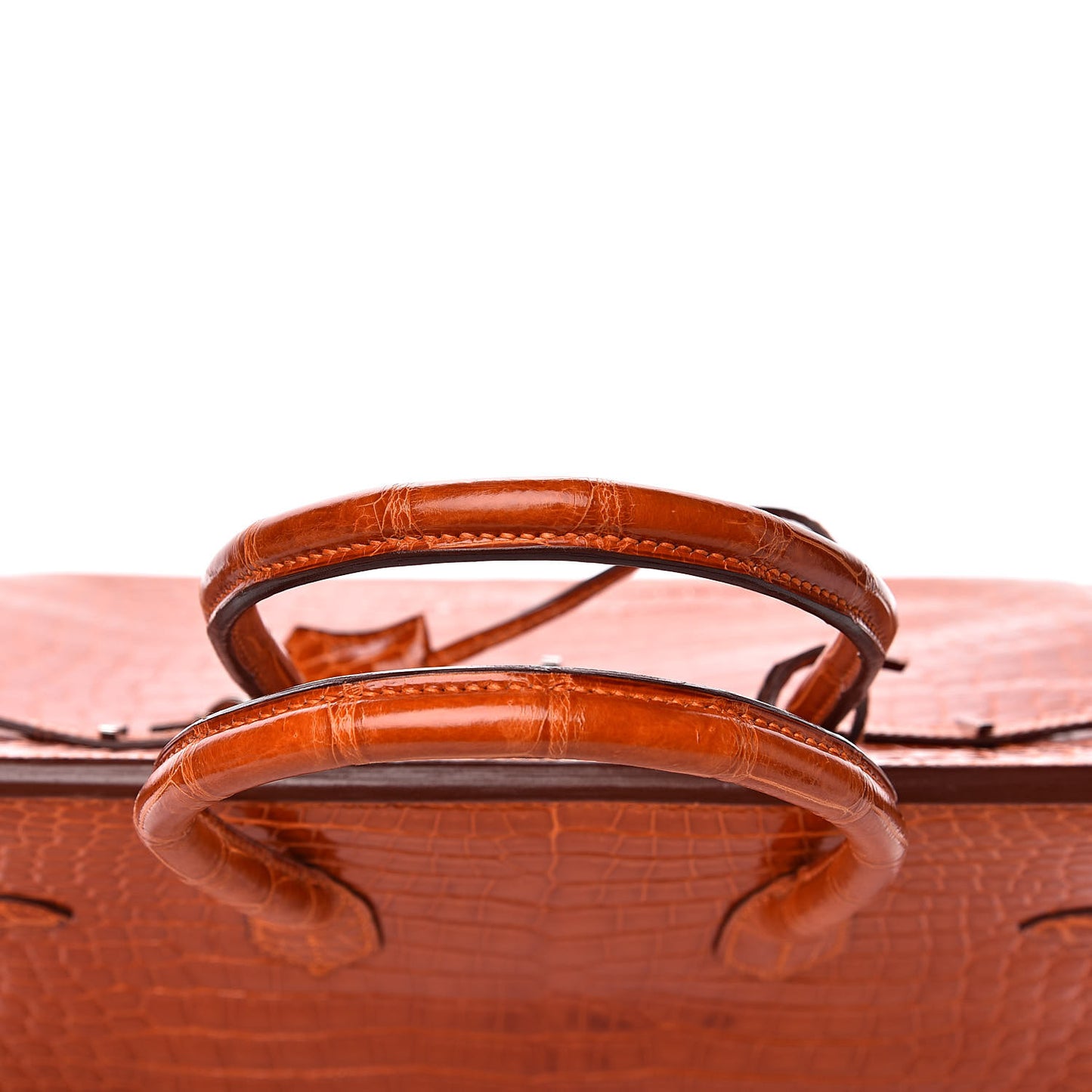 Shiny Porosus Crocodile Birkin 35 Orange