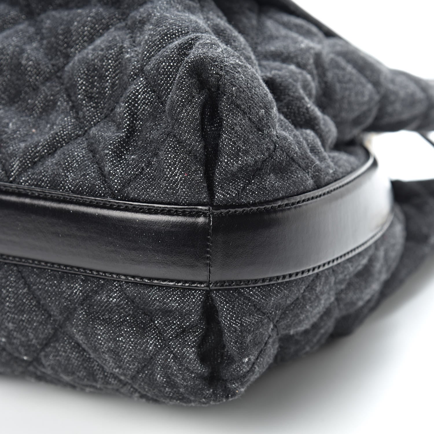 Chanel Denim Calfskin Quilted Tote Black 11 of 11
