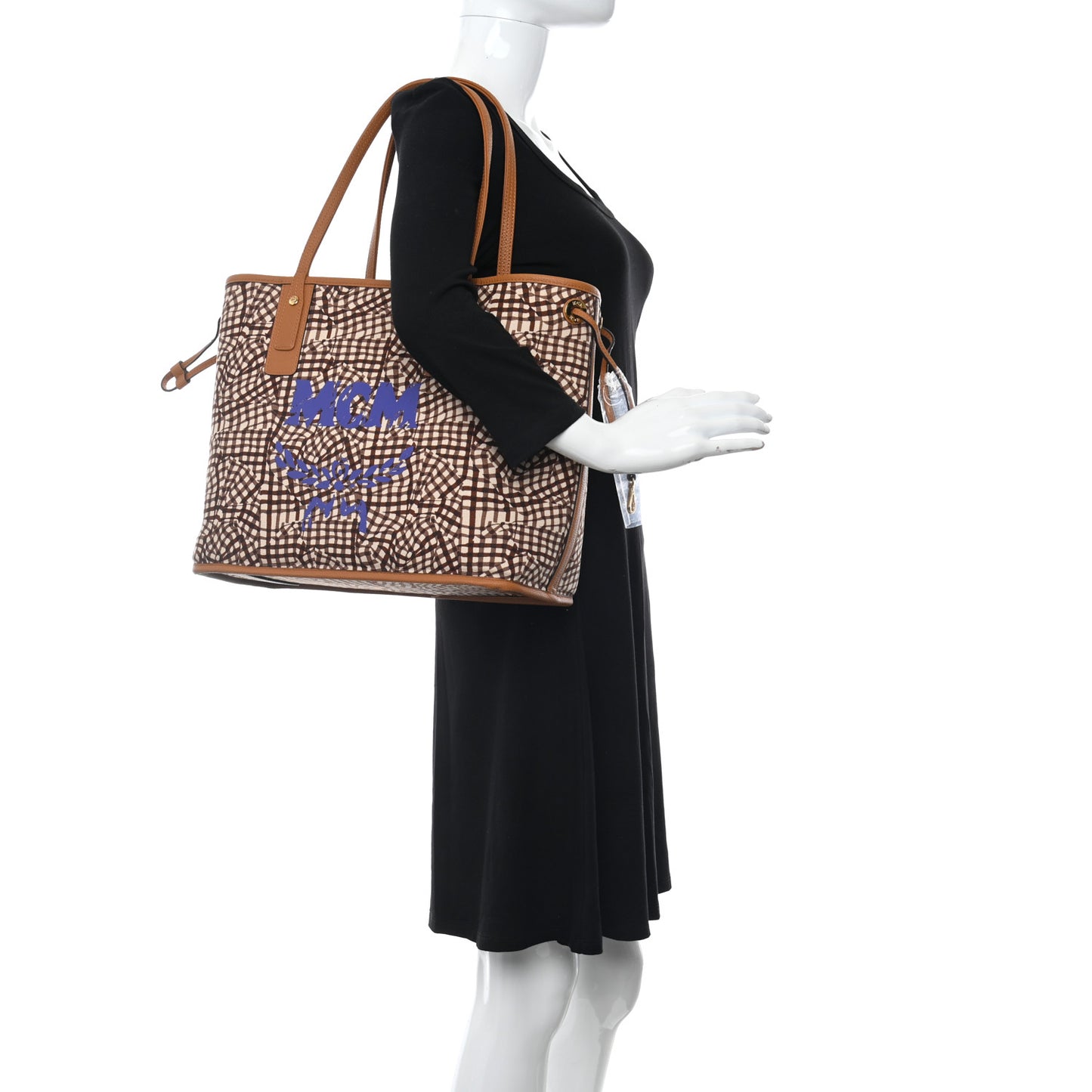 Calfskin Medium Liz Reversible Shopper Tote Cognac